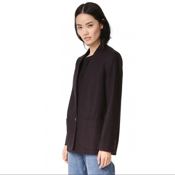 M.i.h. Jeans Jackson Blazer - Navy Wool Striped Blazer - Prep Menswear Anthro - Picture 8 of 10